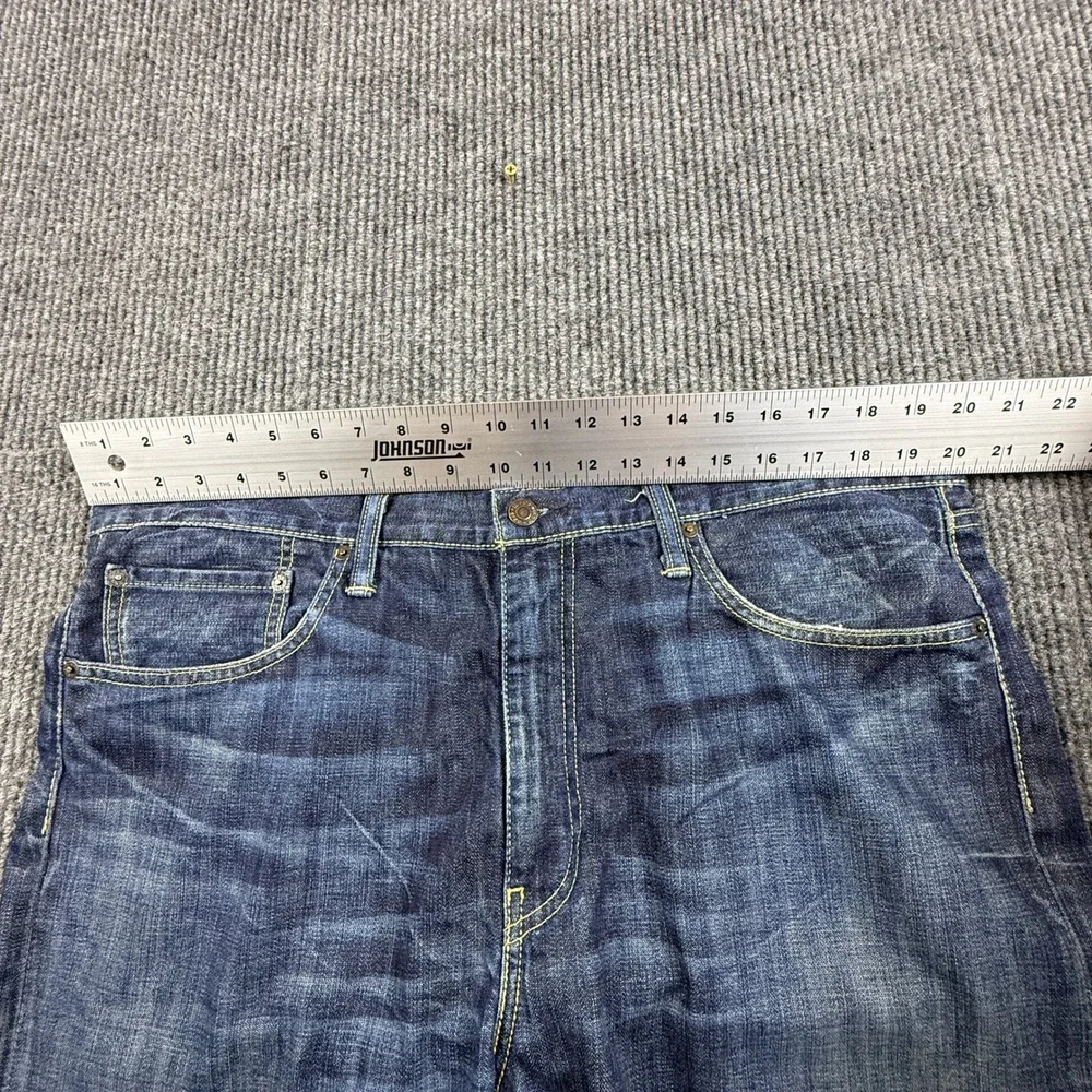 Levis 508 Regular Taper Jeans Mens 38x30 (Hemmed shorter) Dark‎ Wash Blue Denim